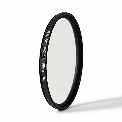 55mm UV camera lens filter with black rim