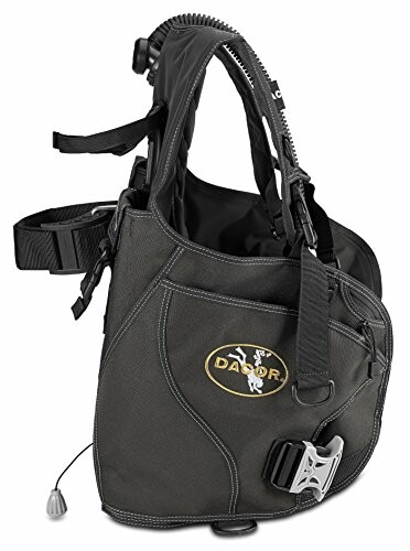 Diving buoyancy control device with harness and buckles
