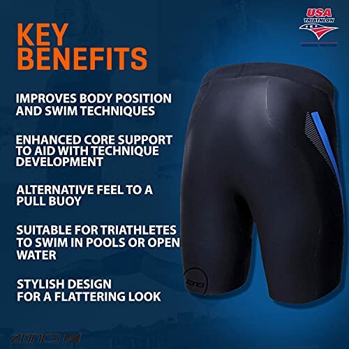 Key benefits of neoprene swim shorts for triathletes.
