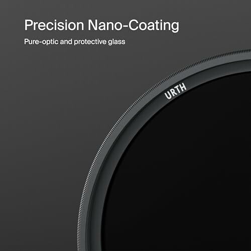 Close-up of a precision nano-coating optical filter. The nano-coating ensures exceptional light control and transmission.